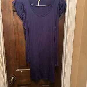 Women’s Short Sleeve Small Elegant Purple Women's Dress